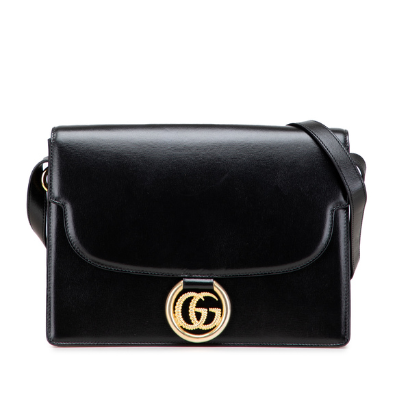 Pre-Loved Gucci Medium Textured Calfskin GG Torchon Ring Crossbody - Picture 1 of 12